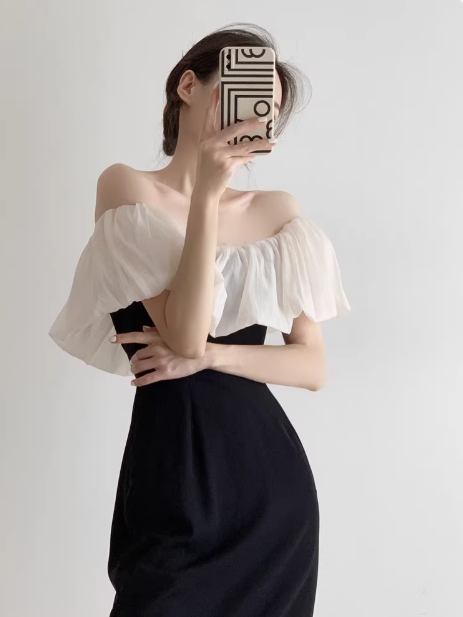 Birthday Dress One-shoulder Slim Sexy Long Party Dress YM1724