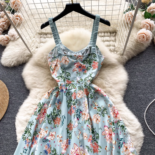 women's summer vintage floral dress YM332