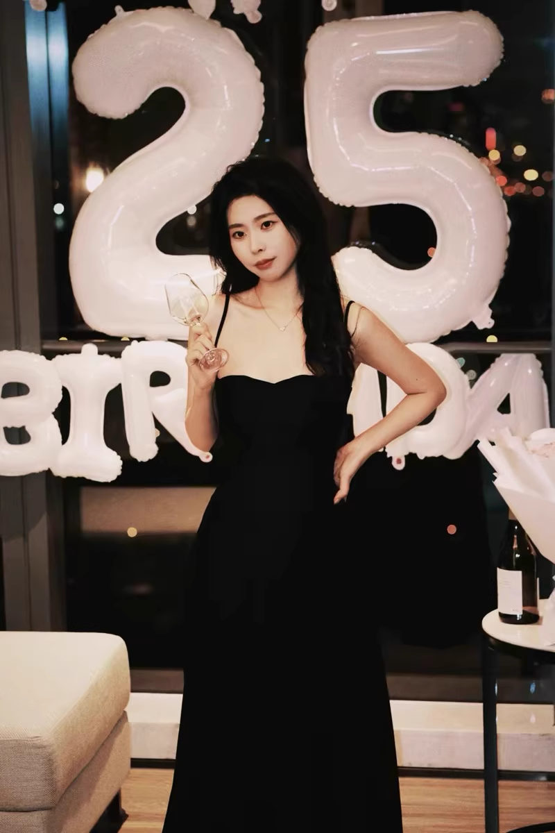 Charming Black Straps Long Party Dress Birthday Evening Dress YM2176
