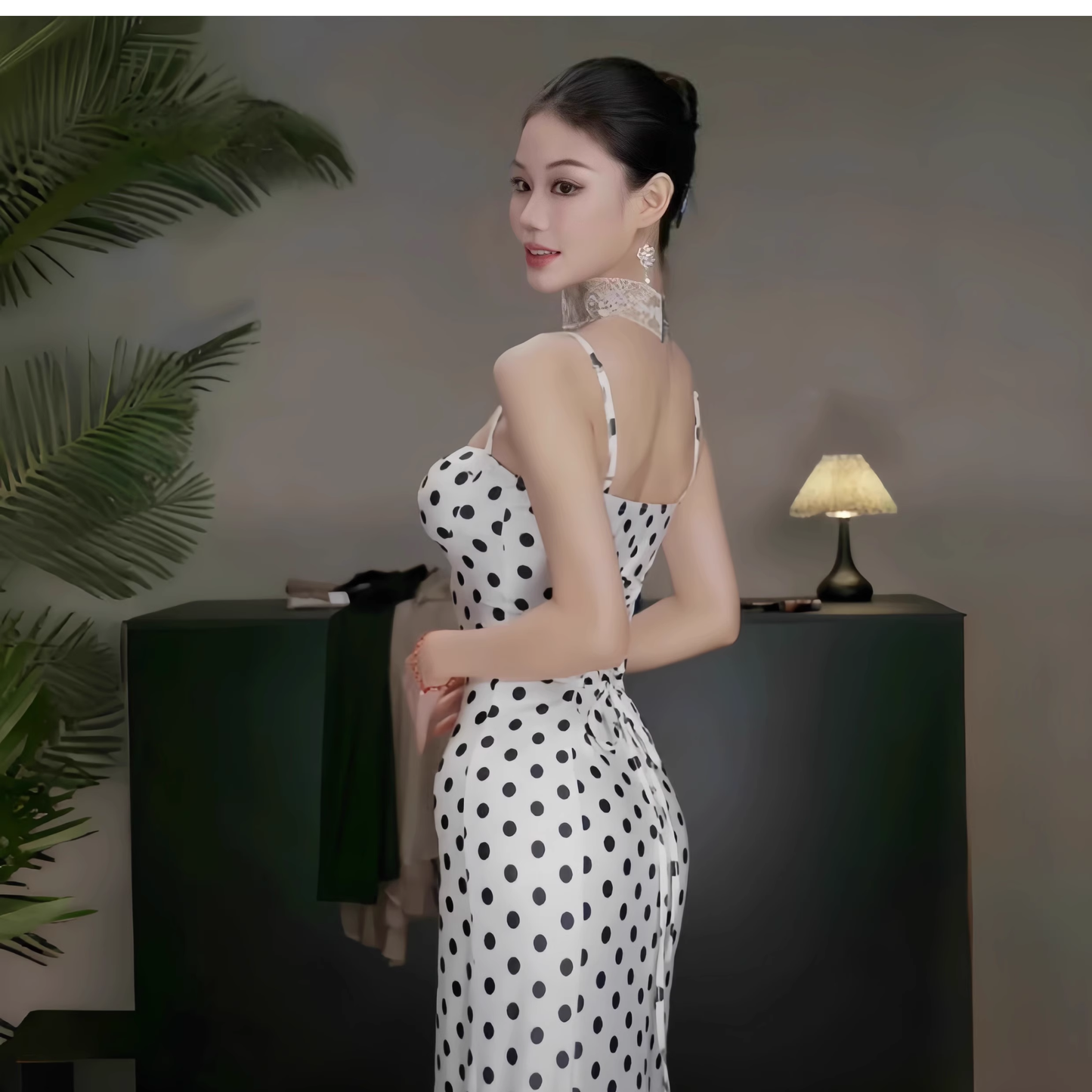 Pretty Spaghetti Straps Sheath Long Party Dress White Vacation Dress YM2202