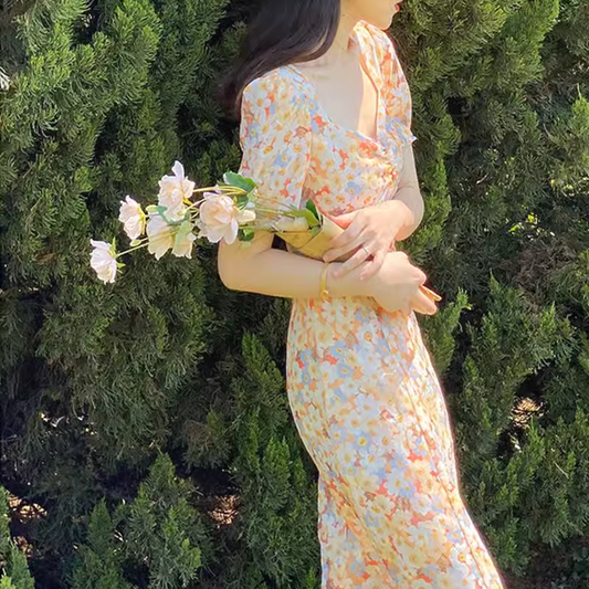 Retro floral dress YM1545