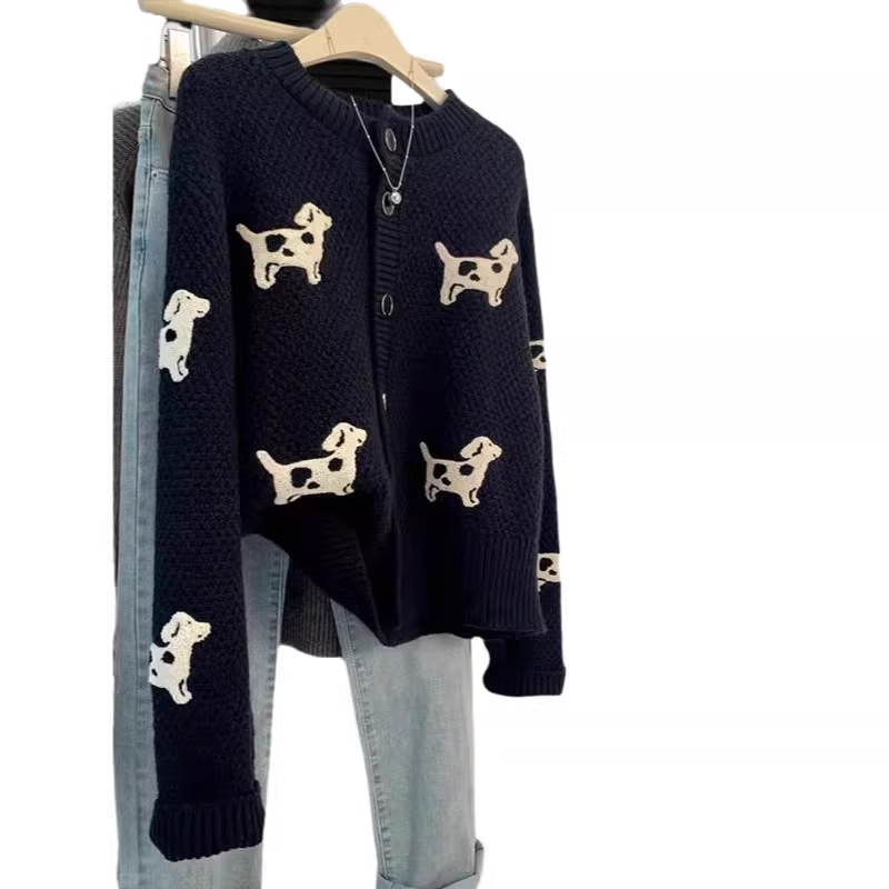 Puppy Knit Cardigan Sweater YM1880