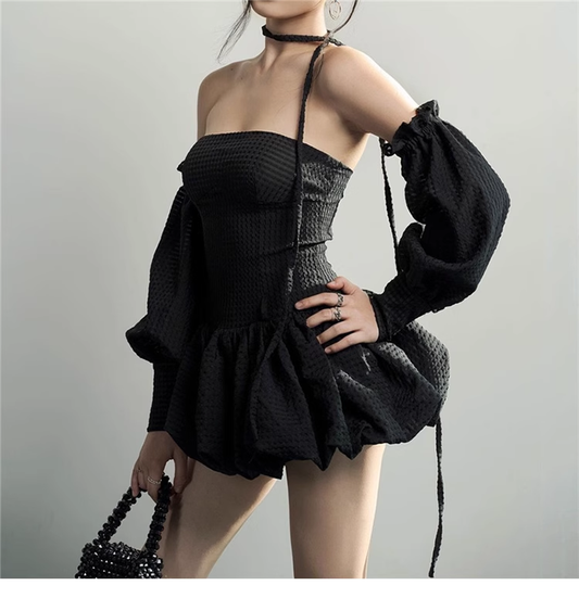 Chic A-line Puffy Dress YM834