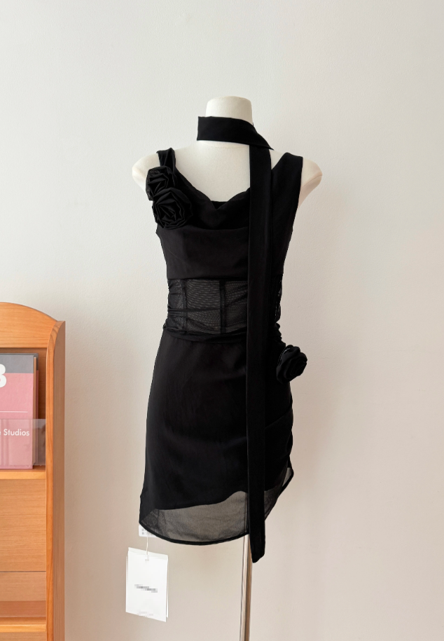 Sexy Suspender Dress Sheath Cocktail Dress YM1790