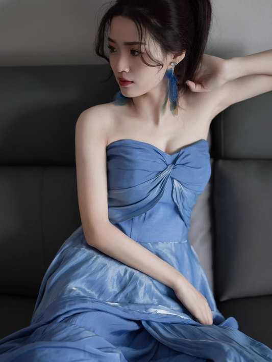 blue sweetheart dress YM1457