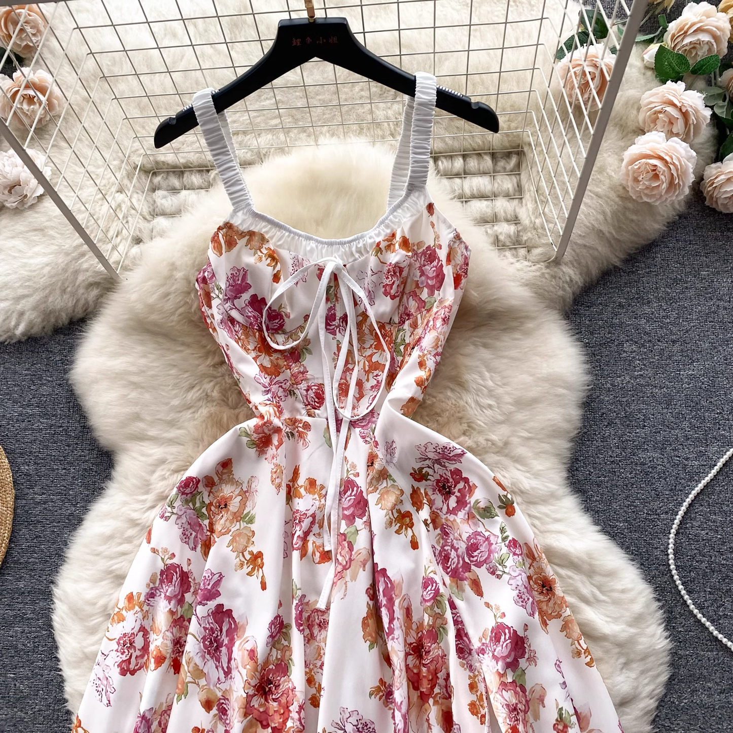 women's summer vintage floral dress YM332