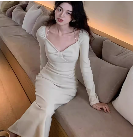 New sheath halter v neck long party dress YM1943