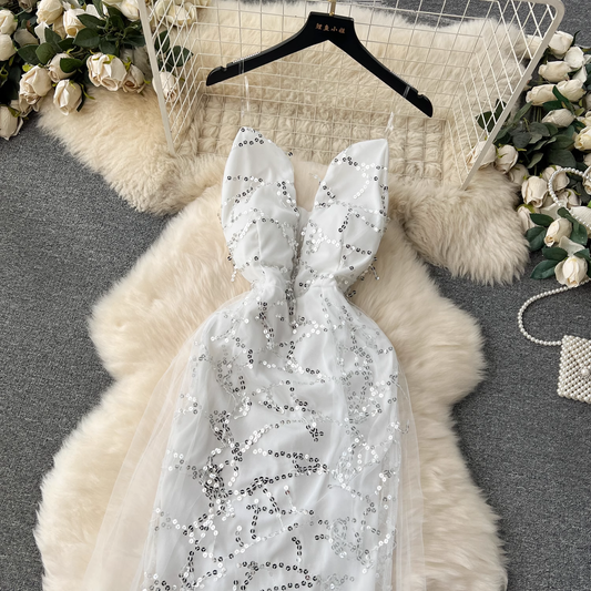 White long summer dress YM1245