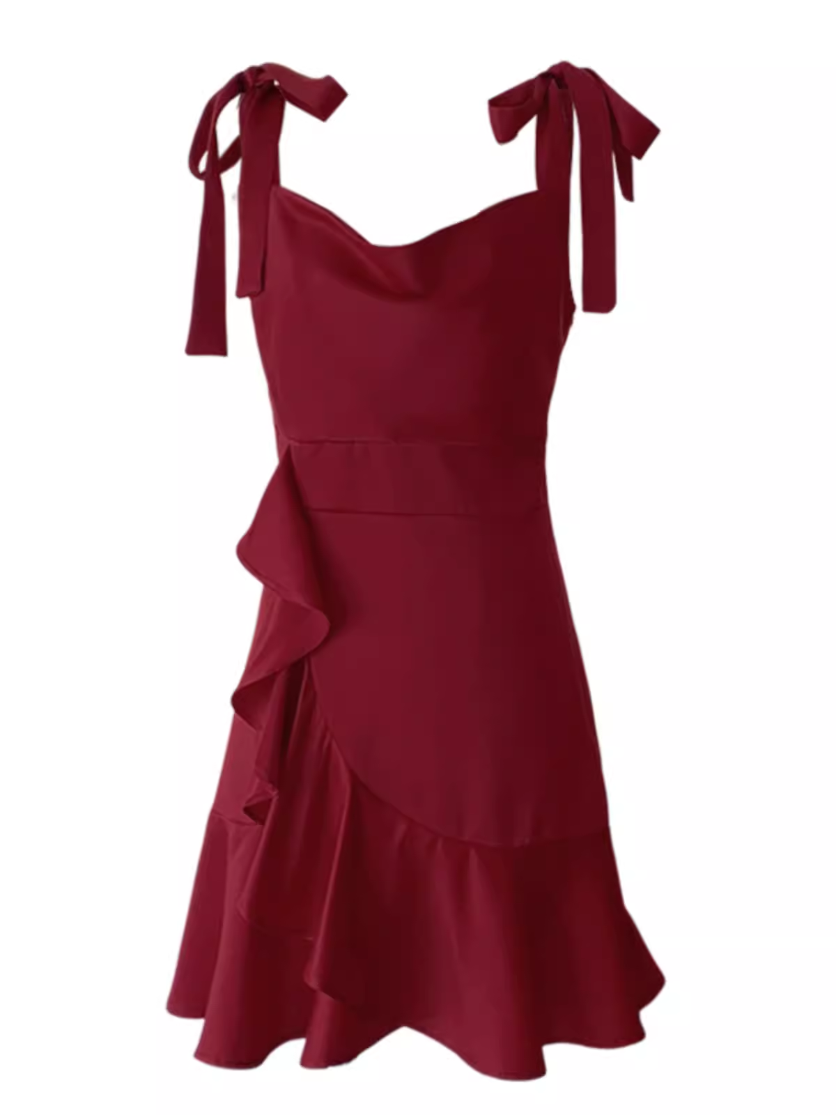 red suspender dress Ge Fuwen Red fishtail suspender dress for women French style square ne Lee Nhi Boutique