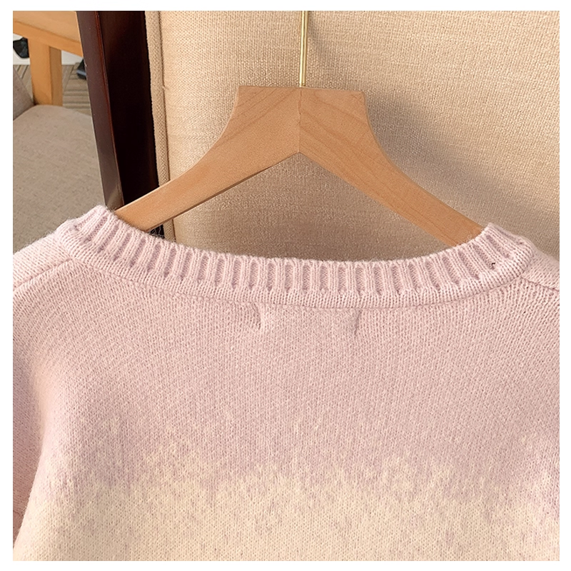 Gentle Style Soft Waxy Sweater Women's Autumn Fashion Sweet Age-reducing Knitted Sweater YM2300
