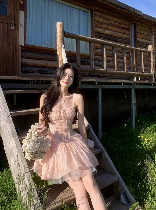 Lovely Women's Suspender Dress Short Princess Dress YM1751