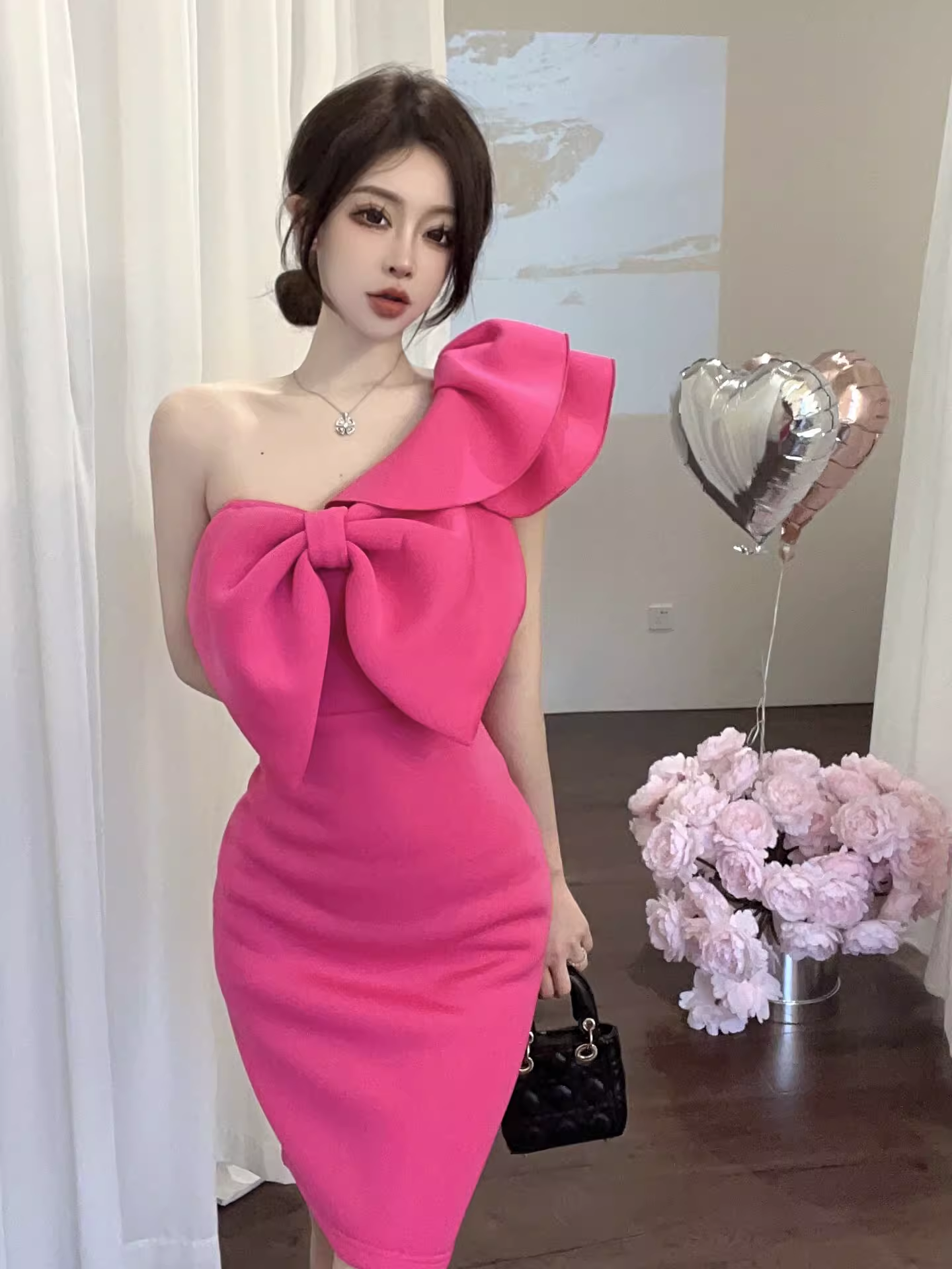 One Shoulder Bodycon Dress YM1226