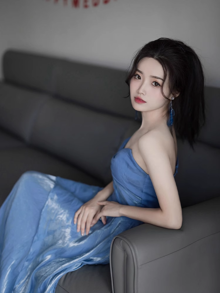 blue sweetheart dress YM1457
