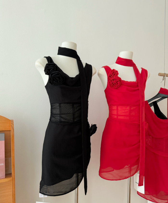 Sexy Suspender Dress Sheath Cocktail Dress YM1790