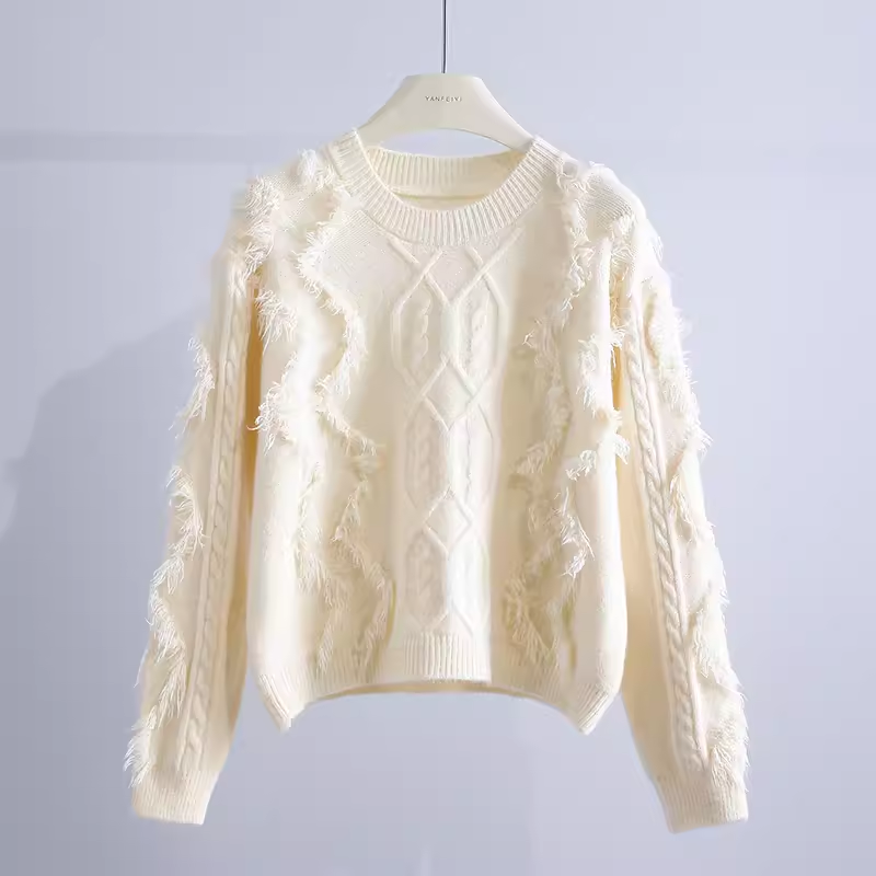 women's tassel twist sweater YM650