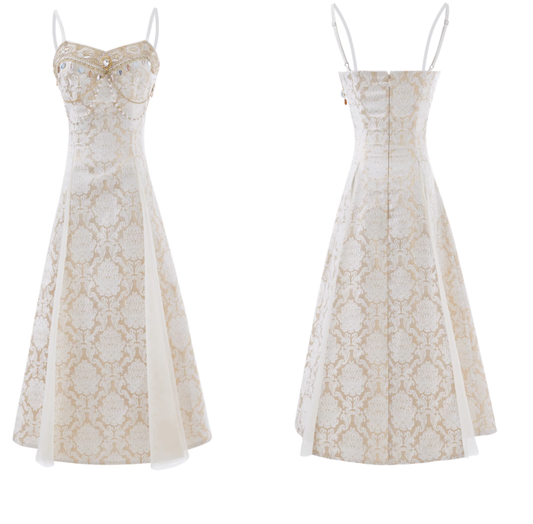 Palace Style Light Dress Sequin Jacquard Birthday Dress New Style YM2033