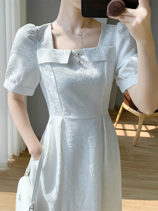 Summer White French A-line Party Dress YM1531