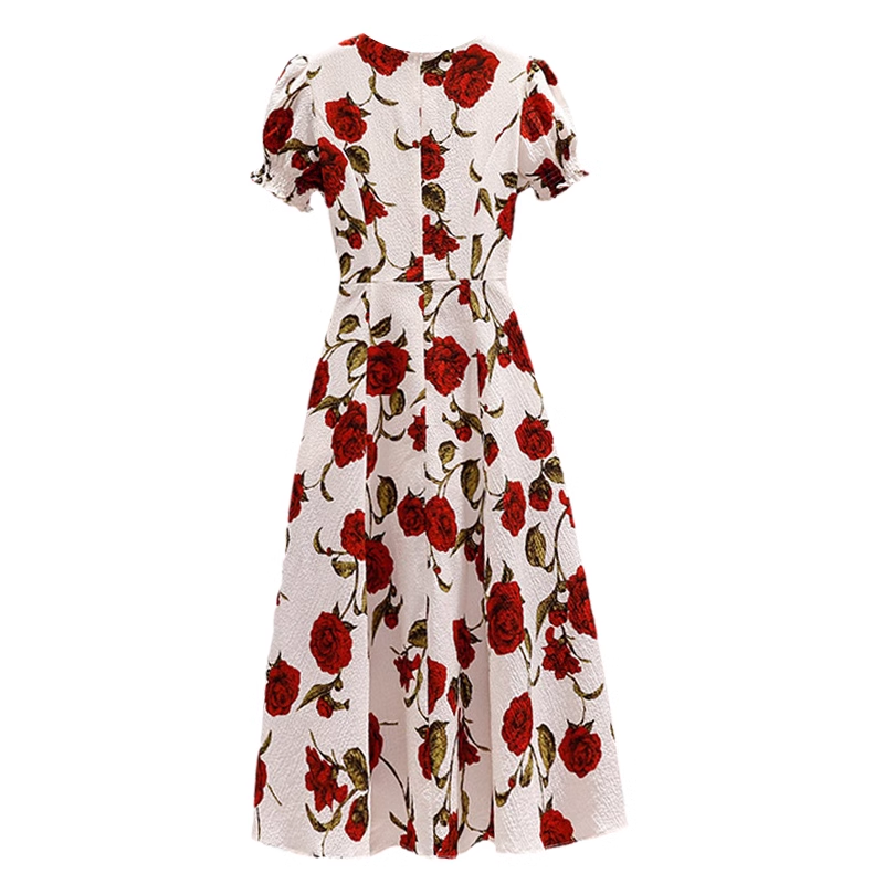 women's summer chiffon slit floral dress YM1109