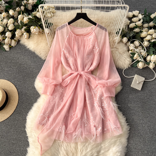 A-line Sequins Dress YM1198