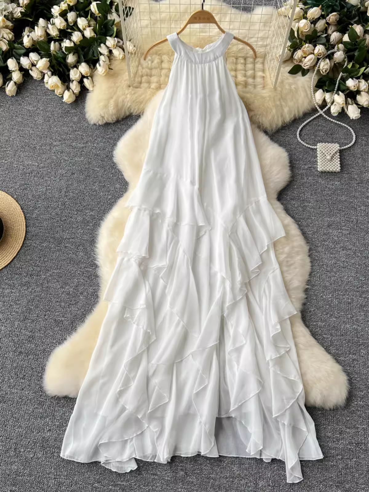 Ruffle Chiffon Fairy Dress YM1462