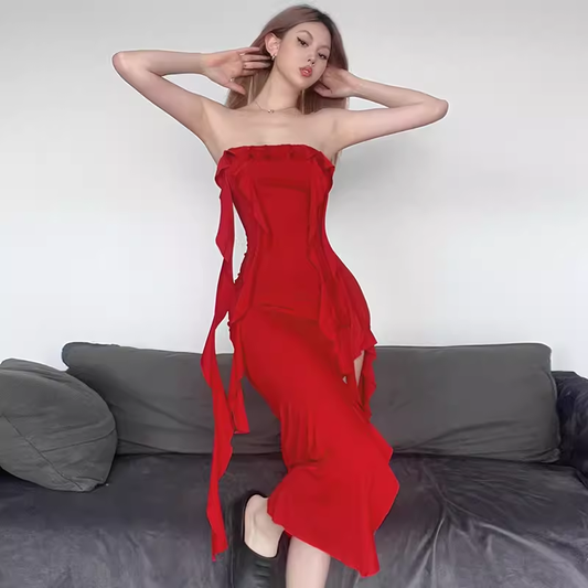 Sexy Red Summer Dress YM1385