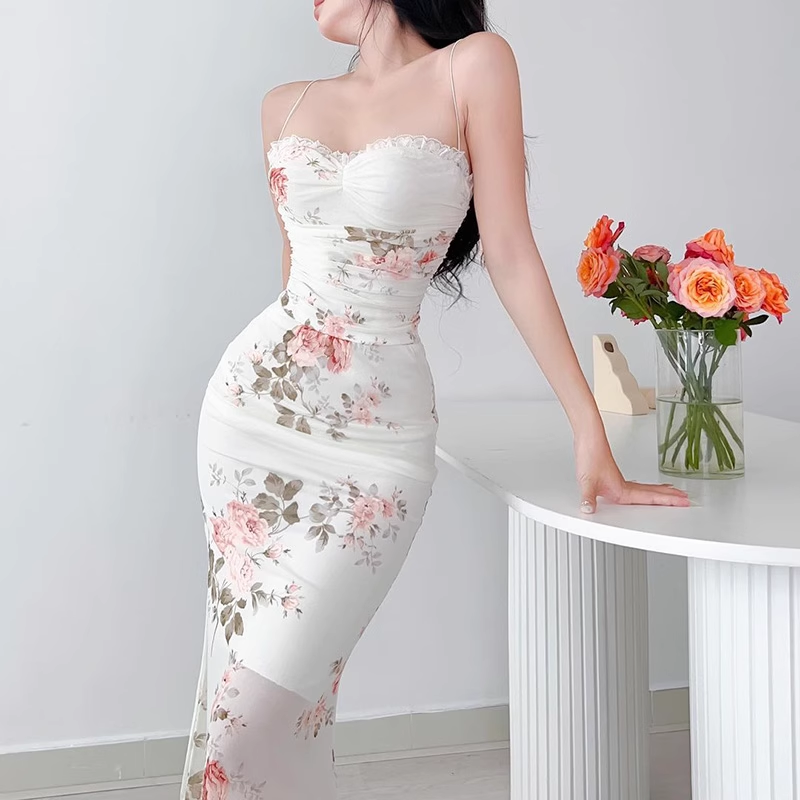 Sexy printed slip summer dress YM913 ymprom Sexy printed slip summer dress YM913 ymprom
