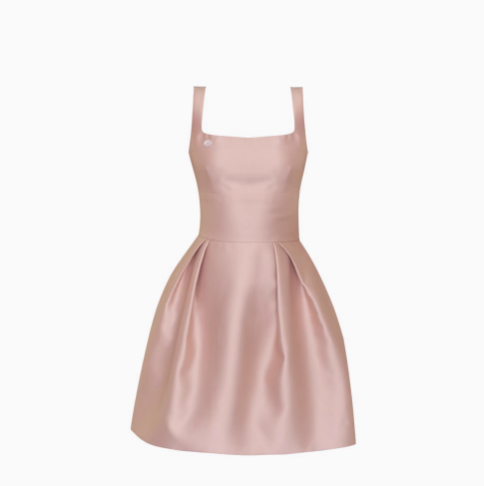 Sweet Straps A Line Vacation Dress Pink Short Birthday Outfits YM2170