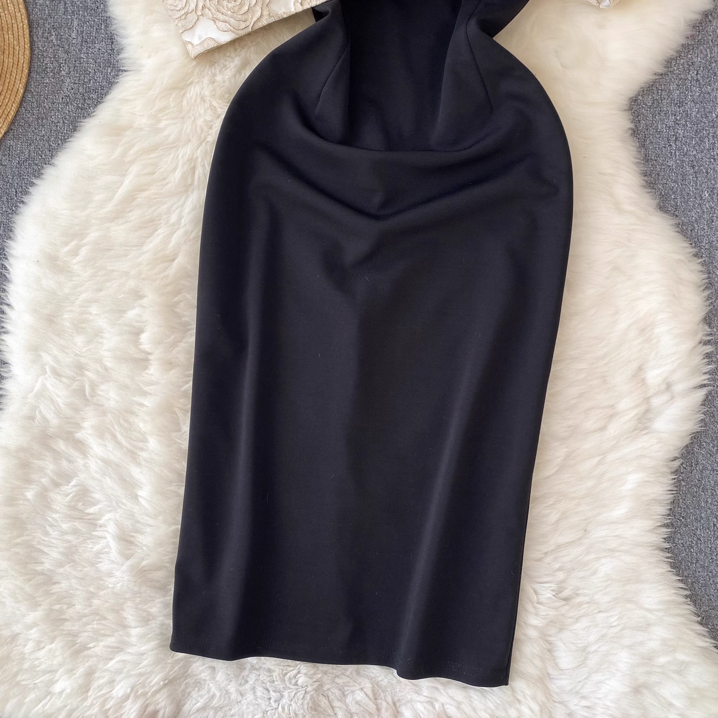 women's off shoulder color contrast dress YM316