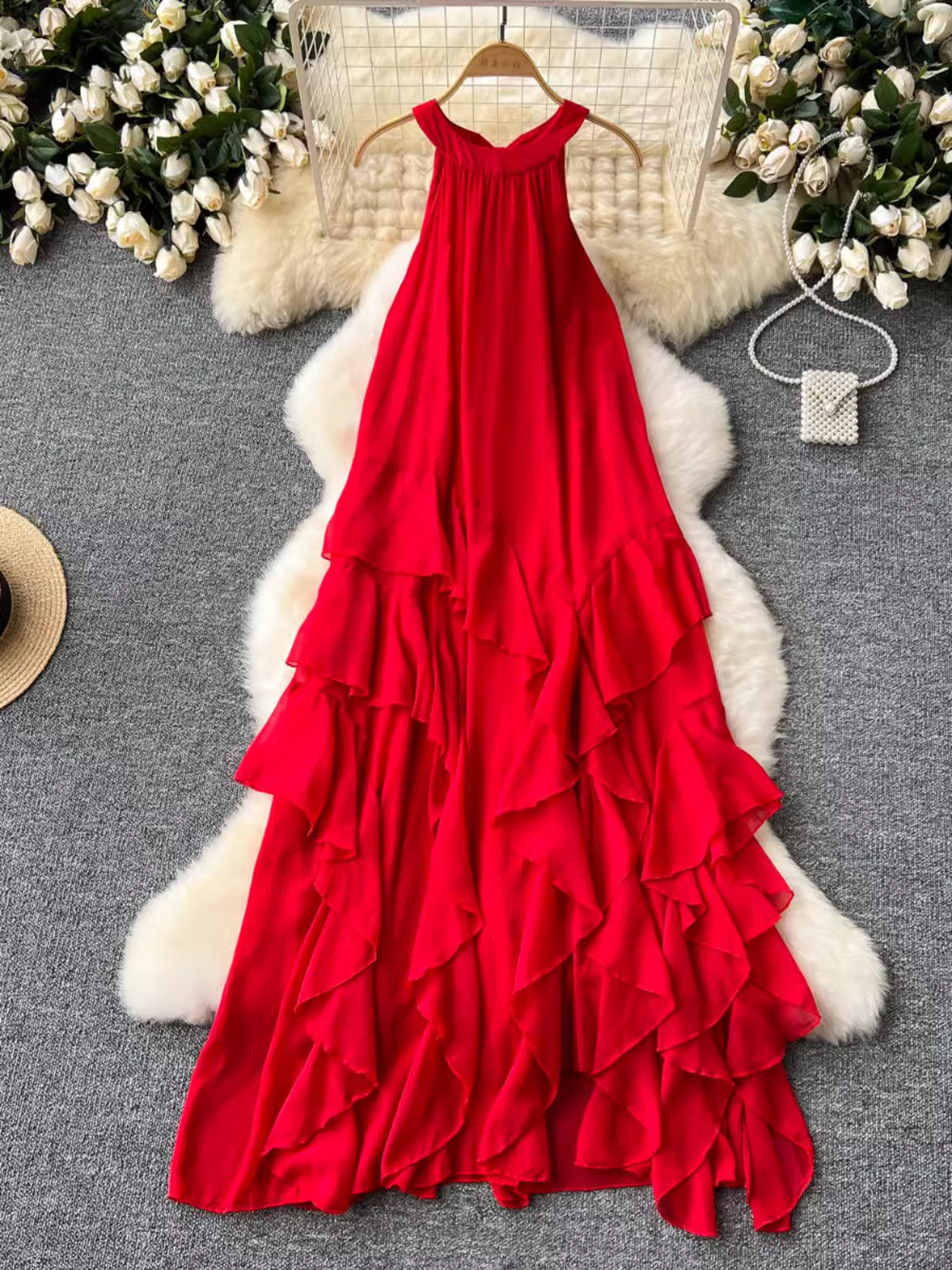 Ruffle Chiffon Fairy Dress YM1462