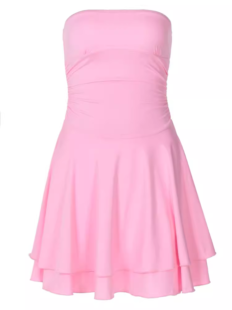 Pink Strapless Mini Dress YM1330