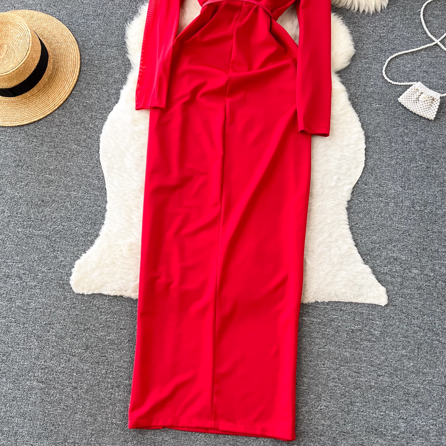 High sense vocation dress long skirt women's pleated long summer dress YM307