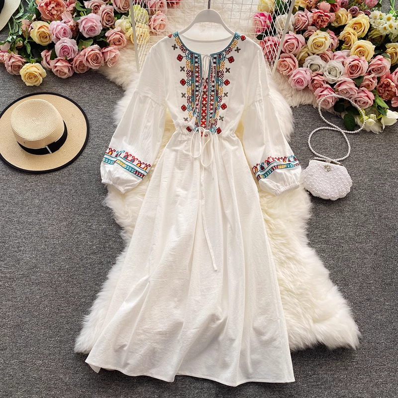 women's beach vacation dress bohemian beach dress YM597