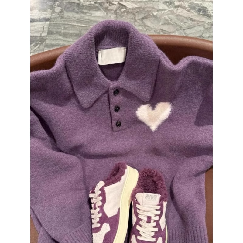 Purple love sweater new style knitted sweater YM1900