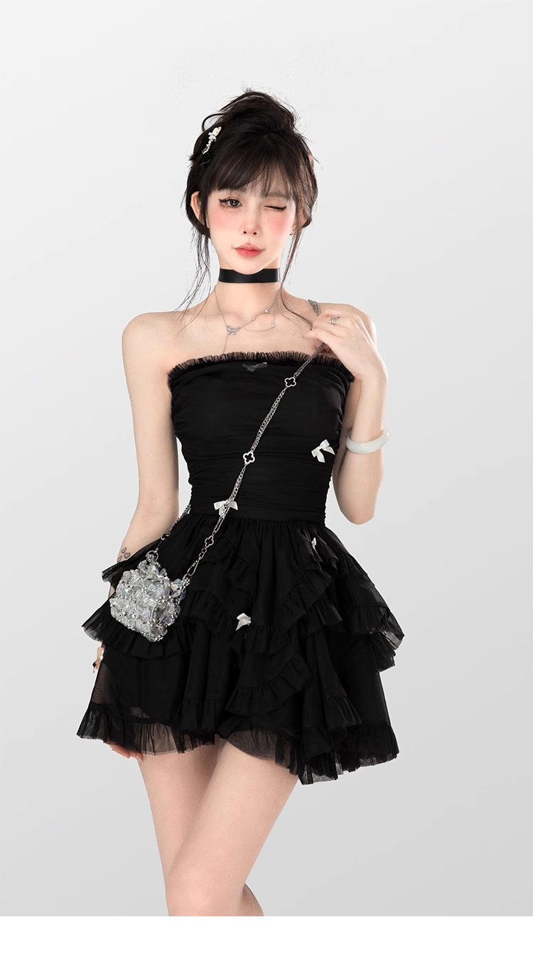 Strapless Tulle Birthday Party Dress Mini Prom Dress YM1973