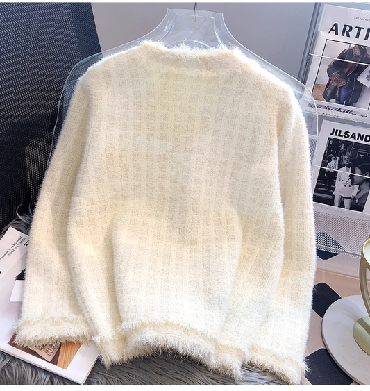 Women's fringed knitted cardigan YM572