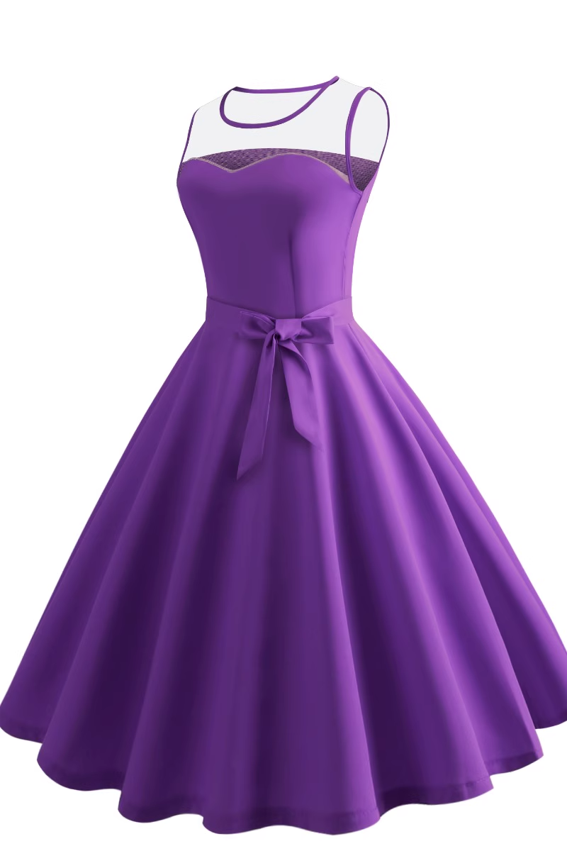 Simple A-line Sleeveless Dress YM602