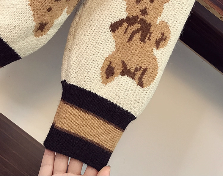 Knitted Cardigan Bear Sweater Coat YM2286