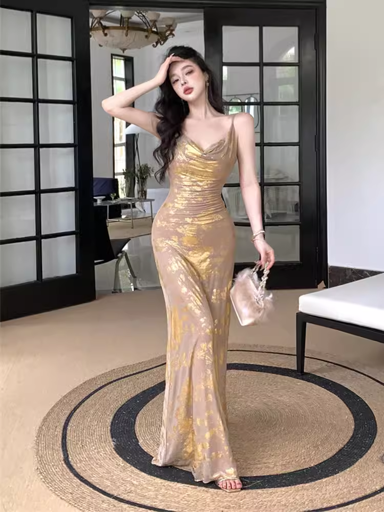 Sexy Backless Long Dress YM1493