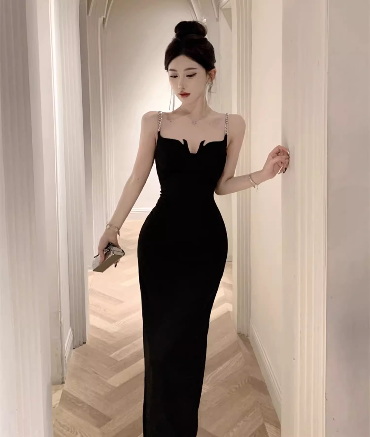 Sexy Black Bodycon Dress YM1248