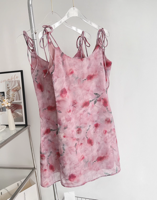 floral summer suspender skirt YM458