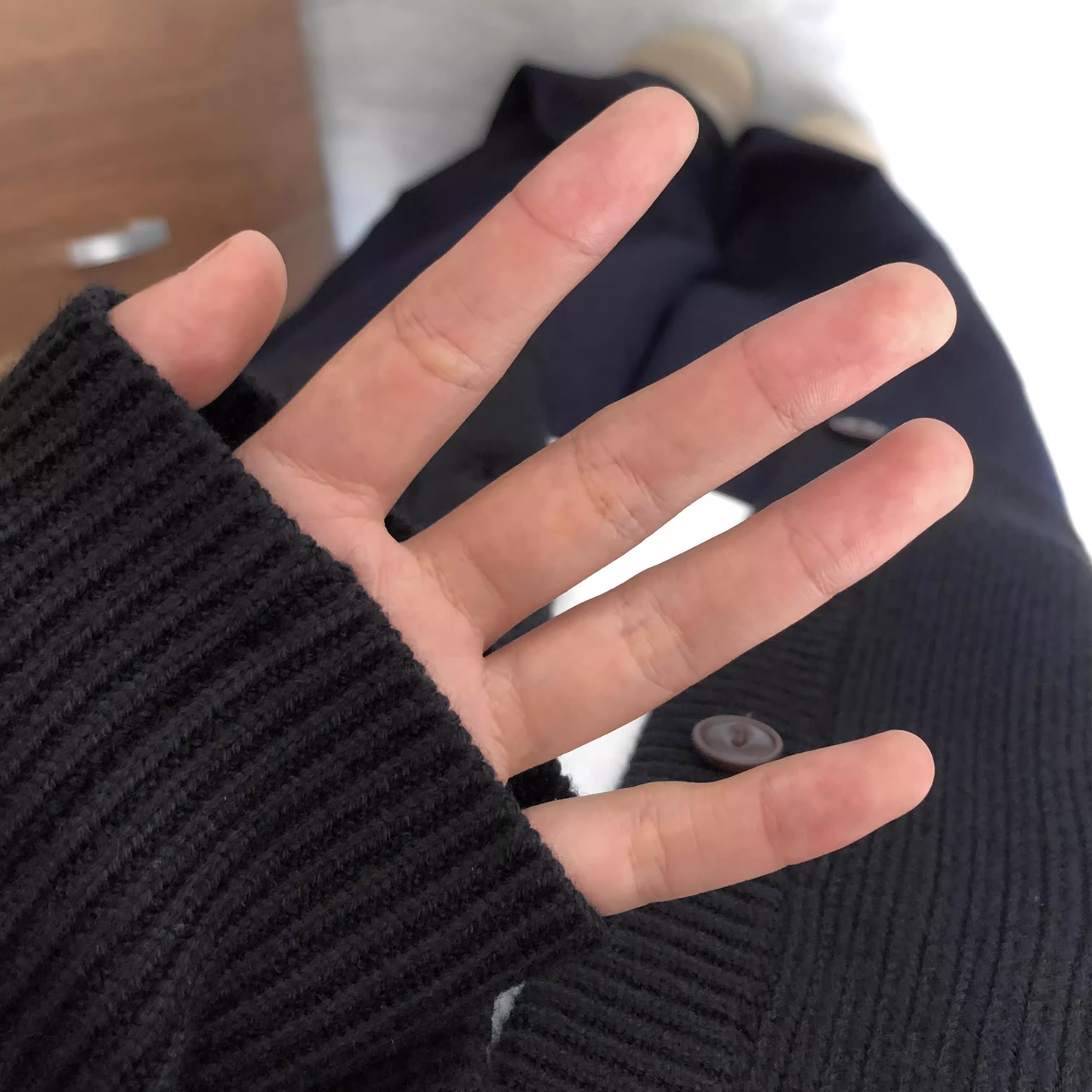 Black Retro Loose All-match Sweater Thickened Knitted Cardigan YM2392