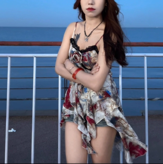Sexy Irregular Lace Camisole Top YM2308