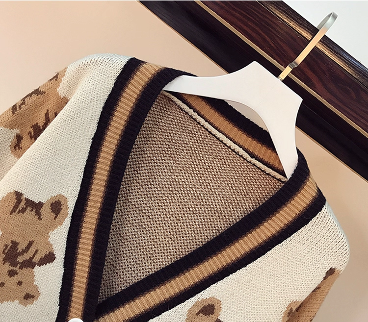 Knitted Cardigan Bear Sweater Coat YM2286