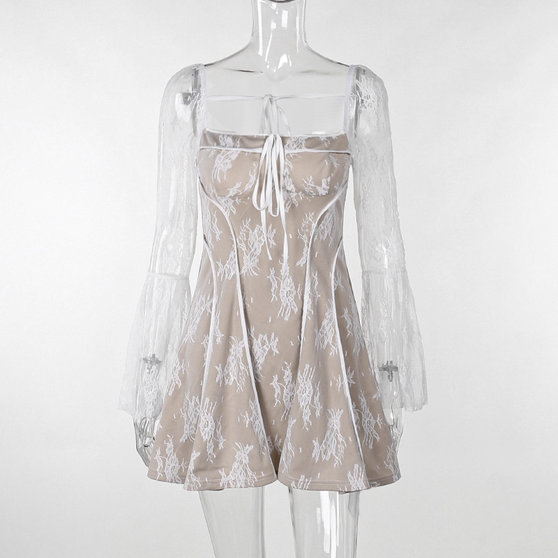 Sweet Lace Short Birthday Dress Sexy Ballet Style Vacation Dress YM2272