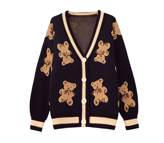 Knitted Cardigan Bear Sweater Coat YM2286