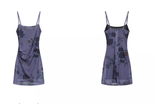 Elegant Purple Straps Sheath Short Vacation Dress Women Dress YM2325