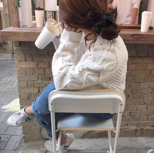 women's loose twist sweater knitted sweater YM496