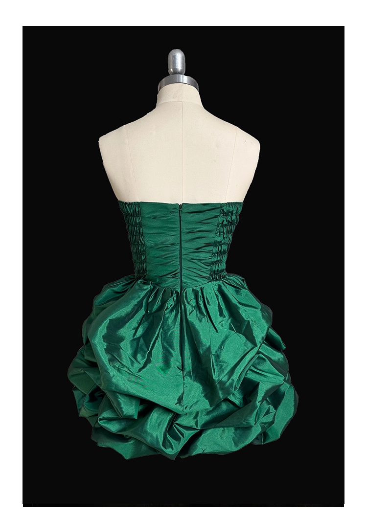 Blue Bubble Birthday Party Dress Strapless Short Evening Dress YM2306