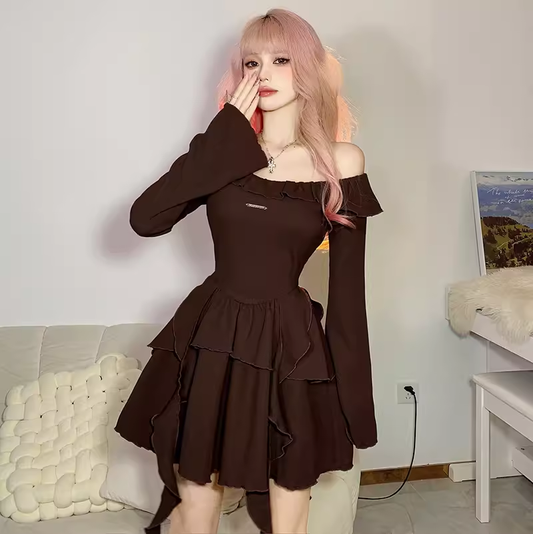 Off The Shoulder A-line Homecoming Dress YM1353