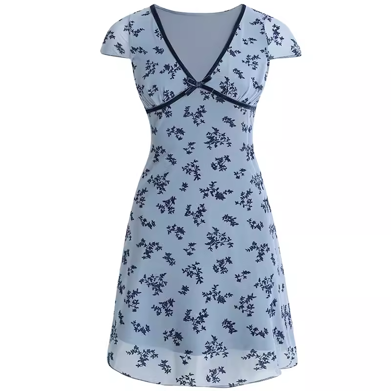 V-neck floral dress YM1304